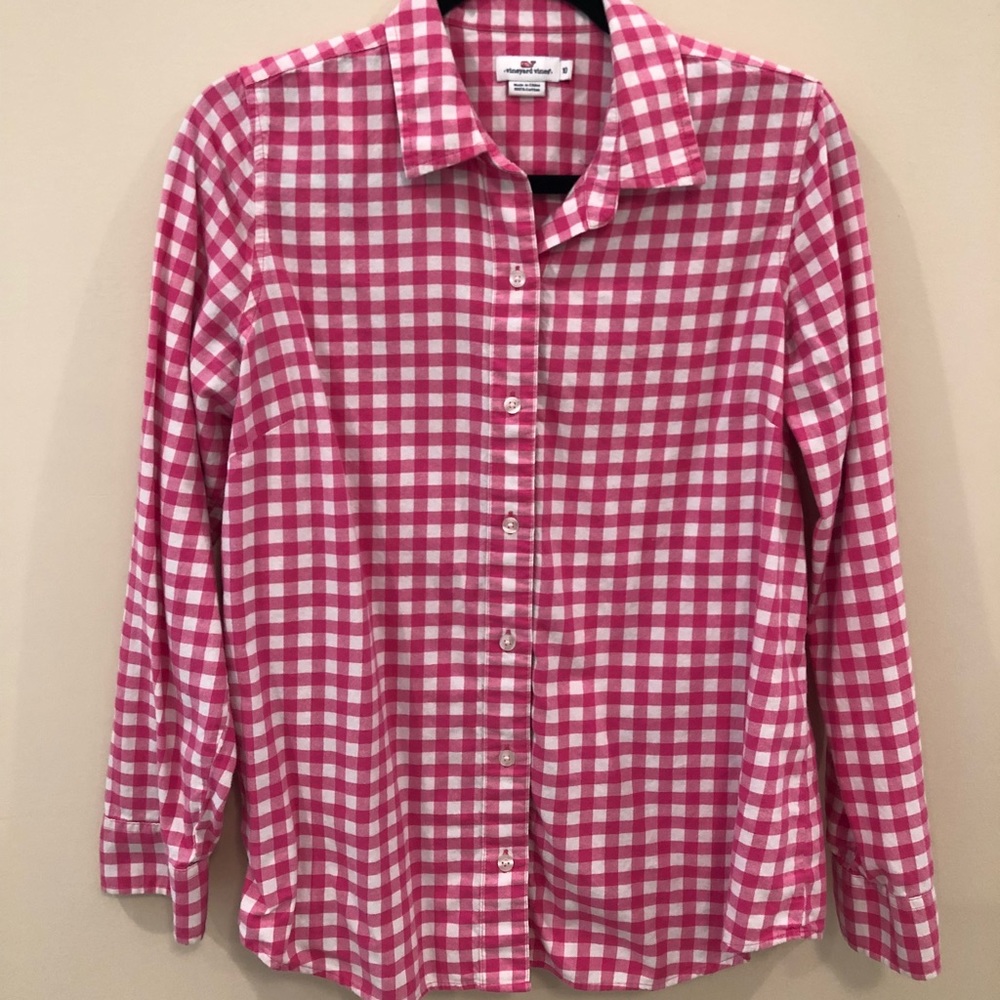 Vineyard Vines Pink Flannel Button Down